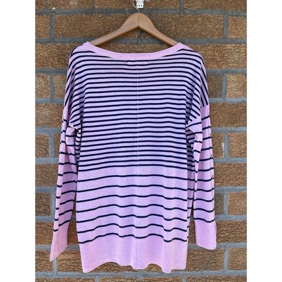 LILLY PULITZER Melenie “Cool-Max” Sweater in Heathered Pink Tropics Stripe Large - Picture 8 of 8